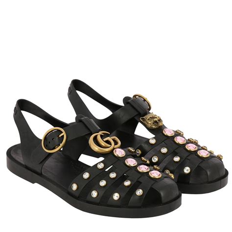 sandalias gucci mujer|gucci sandals women black.